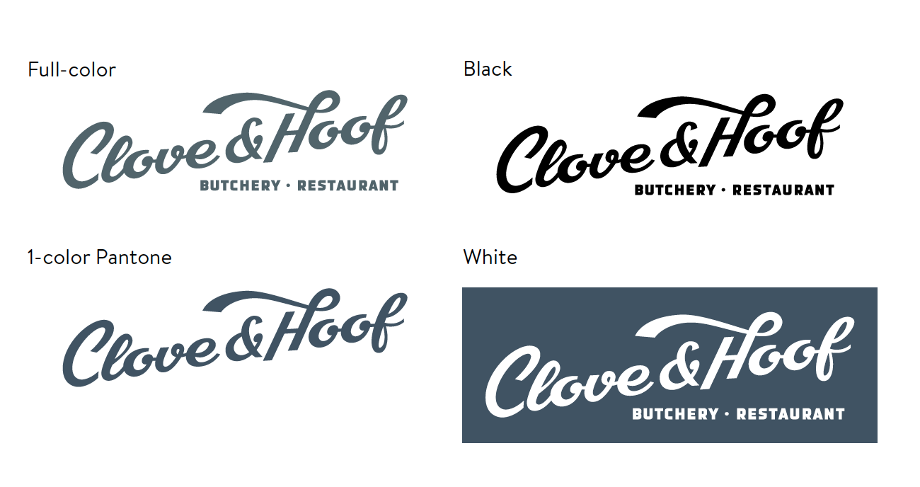 Clove & Hoof Logo Use