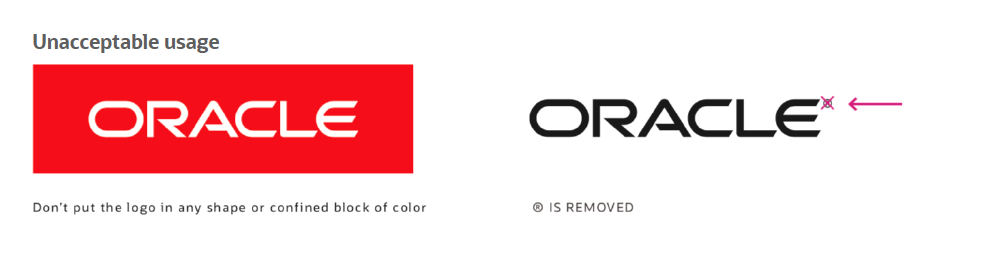 Oracle Logo Don'ts
